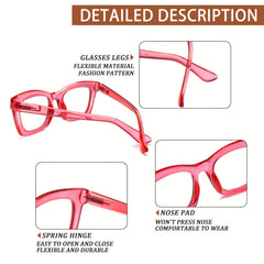 6 Pairs Women Outdoor Reading Glasses Anti-Blue Light Sunshade Reading Glasses UV Protection Spring Hinge Stylish Outdoor Oversized Sun Readers Fashion Glasses Valentine'S And Mother'S Day Gifts, Girls Must Have