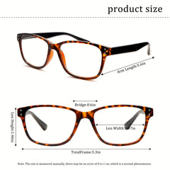KERECSEN 5pcs Anti-Blue Light Reading Glasses with Gradient Tinted & Adjustable Hinges - Computer Eyeglasses for Eye Strain Relief, Device Use, Compatible for Men & Women