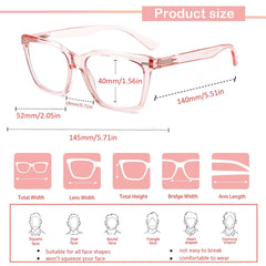 6 Pack Reading Glasses Men Women Spring Hinges Comfortable Glasses for Reading Blue Light Reading Glasses Cheaters Eyeglasses