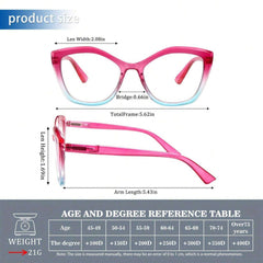 4 Pack Reading Glasses Blue Light Blocking for Women Butterfly Frame Computer Readers with Spring Hinges Anti Glare Eyestrain