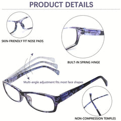 5-Pack Blue Light Reading Glasses Daily Computer Reader Suitable Variety Face