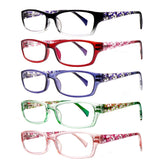 5-Pack Blue Light Reading Glasses Daily Computer Reader Suitable Variety Face
