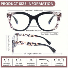 3-Pack Oprah Style Readers for Women - Stylis Style Reading Glasses with Blue Light Blocking and Spring Hinge