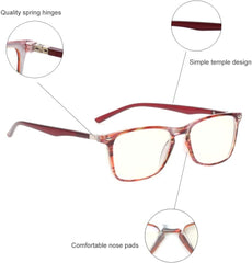 3 Pack Reading Glasses Blue Light Blocking Readers Women Glasses Reading Spring Hinge Computer Readers Anti Glare