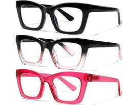 6 Pack Oprah Style Reading Glasses for Women Blue Light Blocking Reader