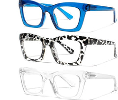 6 Pack Oprah Style Reading Glasses for Women Blue Light Blocking Reader
