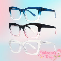 3-Pack Fashionable Reading Glasses for Women Blue Light Blocking Computer Readers