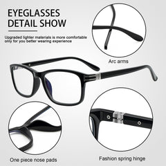 6 Pack Reading Glasses Blue Light Blocking Unisex Glasses 361