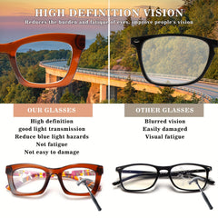 KERECSEN 5 Pack Reading Glasses for Man And Women Anti-blue Light Glasses with Metal Spring Hinges. Kaleidoscope. Large Rectangular Frame. Fashionable Glasses. Ladies' Quality Glasses. Elegant Glasses. Computer Reading Glasses. Family Set
