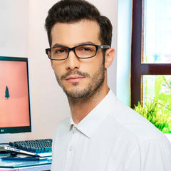 KERECSEN 6 Pack Rectangle Blue Light Blocking Computer Glasses Unisex HN072