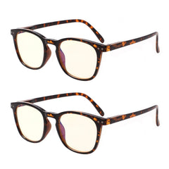 KERECSEN 2 Pack Reading Glasses Unisex Spring Hinge Round Frames 159