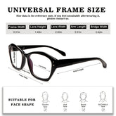 KERECSEN 5-Pack Geometric Square Reading Glasses for Women, Ultra Light Plastic HD Blue Light Blocking Readers with Spring Hinges