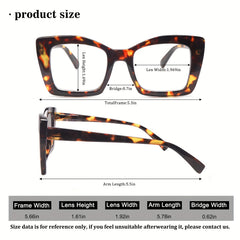 KERECSEN 4 Pack Reading Glasses Cat's Eye for Men And Women Oprah Style Anti Blue Light Blocking Glasses Elegant Metal Spring Hinges Glasses Stylish Women's Reading Glasses Computer Phone Reader Birthday Gift Holiday Gift for Girls Watch Soccer Games
