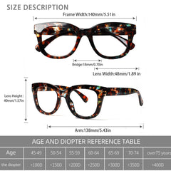 3 Pack Reading Glasses Women and Man Anti BlueLight Readers Anti Eyestrain Reading Glasses Blue LightBlocking Computer Eyeglasses