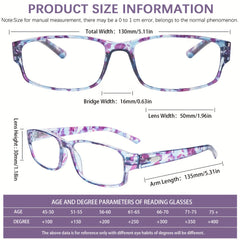 KERECSEN 6 Pack Women's Computer Glasses with Anti-Blue Light & - Reading Eyewear Suitable for Digital Screens, Computer, Smartphone, TV - Lightweight Spring Hinge, Full-Rame for Eye Relief & Blurred Vision
