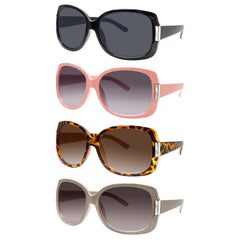 KERECSEN 4 Pack Retro Oversized Fashion Glasses for Men & Women - & Mirror, Full-Rim Frame Suitable for Beach, Travel, Cruise, Vacation - Eyewear Accessories with /Pouch (No Spring Hinges)