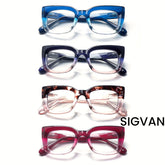 4 Pairs Of Cat's Eye Candy Color Matching Anti-Blue Light Reading Glasses Women Trendy Frames Comfortable to Wear, Lightweight Design, Anti-Glare Lenses, A Must-Have for Mature Readers Full-Rim Frame for Computer Formal Events Minimalist Chic Eyewear