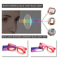 6 Pairs Women Outdoor Reading Glasses Anti-Blue Light Sunshade Reading Glasses UV Protection Spring Hinge Stylish Outdoor Oversized Sun Readers Fashion Glasses Valentine'S And Mother'S Day Gifts, Girls Must Have