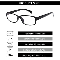 6 Pack Blue Light Blocking Reading Glasses with Spring Hinge for Men