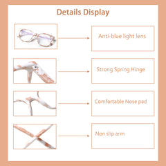 5 Pack Reading Glasses Blue Light Blocking for Women Computer Readers