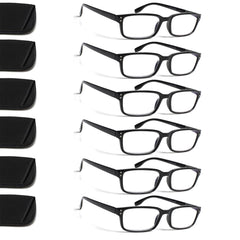 6 Pack Fashion Reading Glasses for Men Blue Light Blocking Anti UV Readers