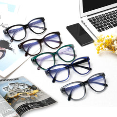 5Pack Ladies Reading Glasses Spring Hinge Fashion Pattern Print Eyeglasses Women