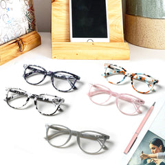 KERECSEN 5-Pack Blue Light Blocking Glasses for Computer Gaming, Fashion Fake Helps Reduce Screen Fatigue Eyeglasses for Women Men