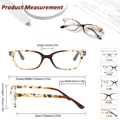 4 Pack Ladies Reading Glasses Women Fashion Spring Hinge Readers Circle Box
