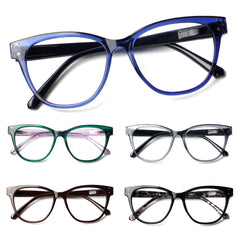 5Pack Ladies Reading Glasses Spring Hinge Fashion Pattern Print Eyeglasses Women