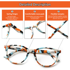 KERECSEN 5-Pack Blue Light Blocking Glasses for Computer Gaming, Fashion Fake Helps Reduce Screen Fatigue Eyeglasses for Women Men