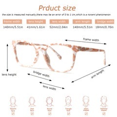 5 Pack Reading Glasses Blue Light Blocking for Women Computer Readers