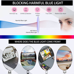 6 Pack Fashion Reading Glasses for Men Blue Light Blocking Anti UV Readers