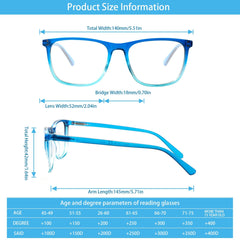 5-Pack Blue Light Blocking Glasses Vintage Square Frame Clear Lens Anti Eyestrain Computer Gaming Glasses for Women Men