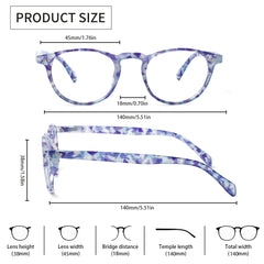 5 Pack Reading Glasses Women Round Frame Readers Spring Hinges Ladies Fashion Colorful