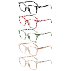 5 Pack Reading Glasses Blue Light Blocking for Women Computer Readers