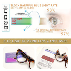 4 Pack Reading Glasses for Women Blue Light Blocking Cat Eye Photochromic Computer Reader