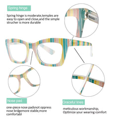 Kerecsen Reading Glasses 4 Pairs Fashion Ladies Readers Spring Hinge with Pattern Print Eyeglasses for Women