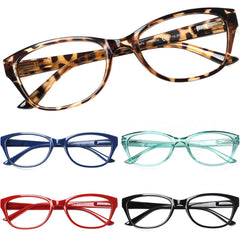 5 Pack Reading Glasses Blue Light Blocking Women Men Colorful Computer Readers
