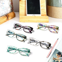 5-Pack Reading Glasses Women Readers Spring Hinge Pattern Print Eyeglasses Computer Reading Glasses,TV Glasses for Women