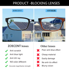 6 Pack Fashion Reading Glasses for Men Blue Light Blocking Anti UV Readers