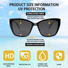 3 Pack Fashion Reading Glasses Women and Men Trendy Oversized Womens Readers