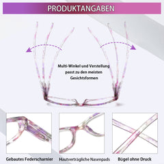 Kerecsen 4-Pack Reading Glasses Blue Light Blocking Anti Eyestrain Computer Reading Glasses for Women and Men Readers Spring Hinge eyegalsses