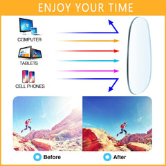 4-Pack Reading Glasses for Men Women Spring Hinge Readers Glasses Blue Light Blocking Lens Eyeglasses