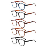 KERECSEN 5 Pack Round Reading Glasses Unisex 073