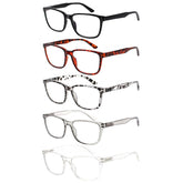 KERECSEN 5 Pack Rectangle Reading Glesses Unisex 028