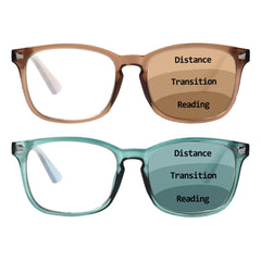 KERECSEN 2 Pack Square Multifocal Glasses Unisex 000-8