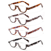 Semi-Rimless Reading Glasses Unisex 4 Pack 218-3 | KERECSEN