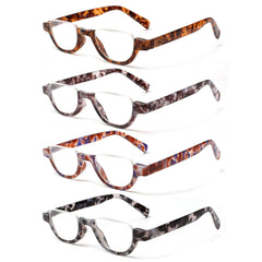 Semi-Rimless Reading Glasses Unisex 4 Pack 218-3 | KERECSEN