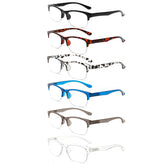 KERECSEN 6 Pack Rectangle Blue Light Blocking Computer Glasses 088
