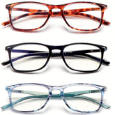 KERECSEN 3 Pack High Quality Blue Light Blocking Reading Glasses For Women Blue Light Filter Glasses Flexible Metal Hinge Design Computer Readers Anti Blue Lens Elegant Reading Glasses For Women Tortoiseshell Print, Pink